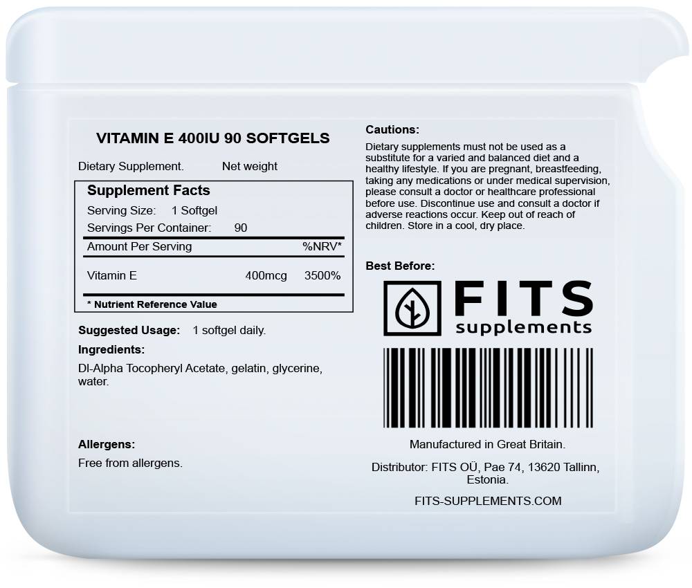 Vitamin E 400IU 90 softgels