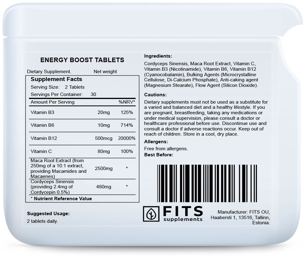 Energie Boost 60 tabletten