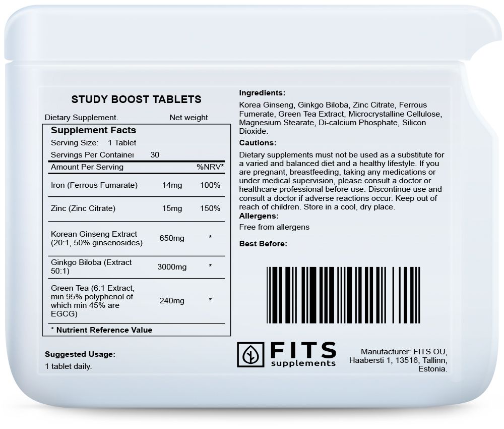 Study Boost 30 tabletten