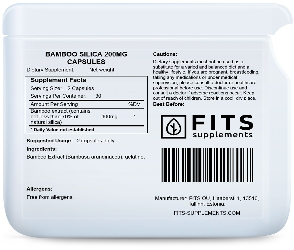 Bamboe Silica 200mg 60 capsules