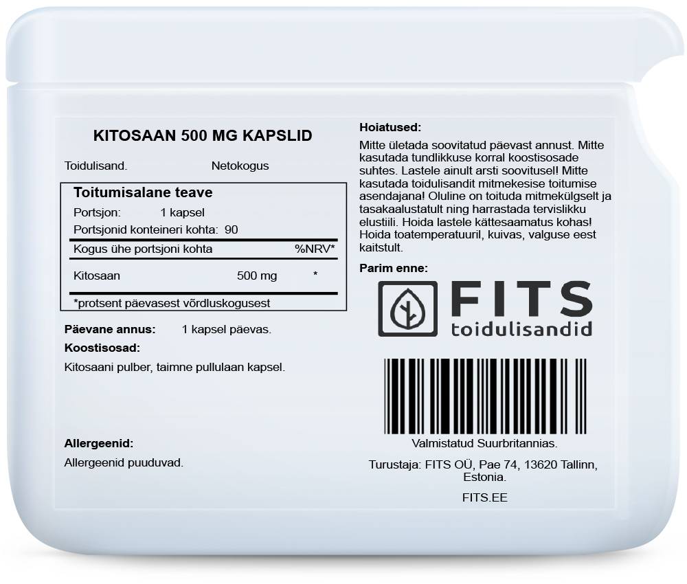 Chitosan 500mg 90 capsules