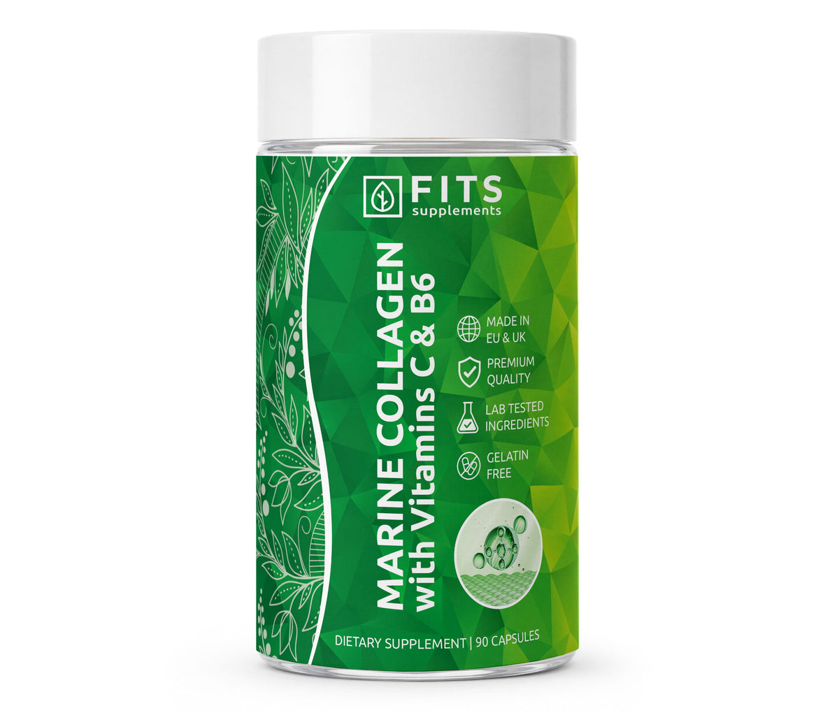 Mariene collageen, vitamine C en vitamine B3 90 capsules