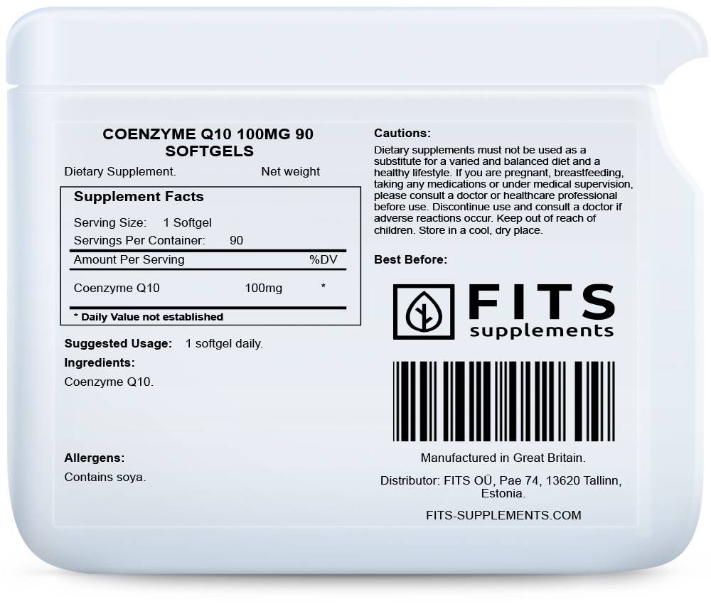 Coenzyme Q10 100mg 90 softgels