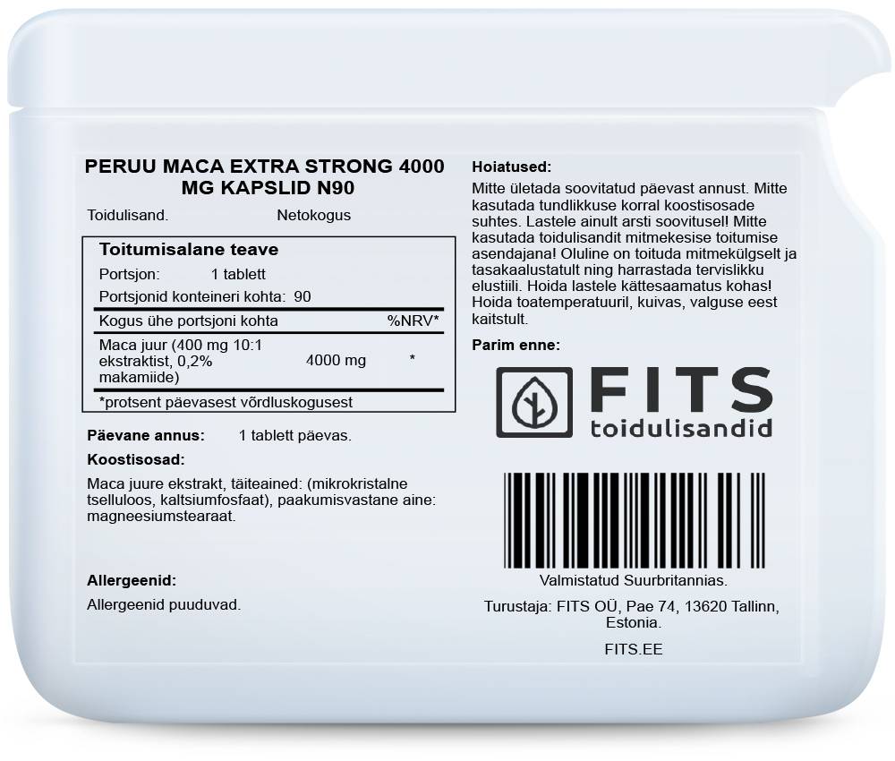 Maca Extra Strong 4000mg 90 capsules