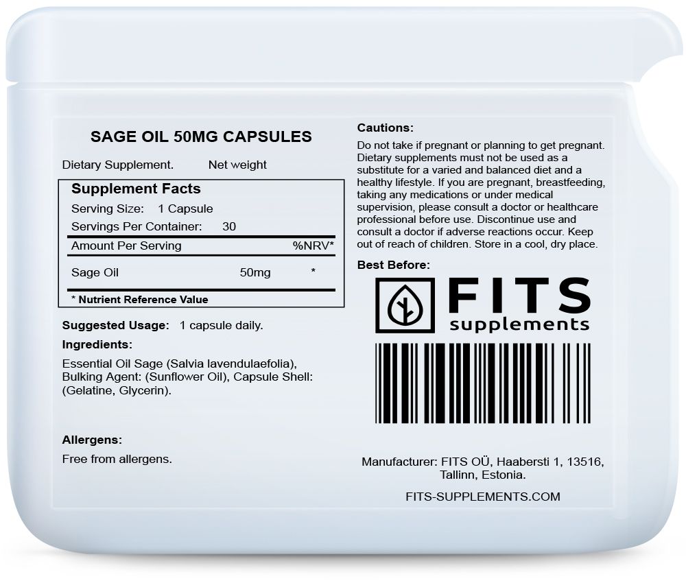 Salieolie 50mg 30 capsules