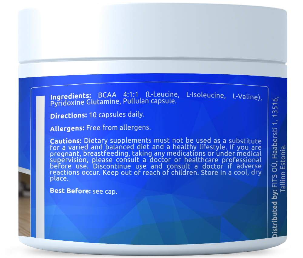 BCAA 4:1:1 with Glutamine and Vitamin B6 300 capsules