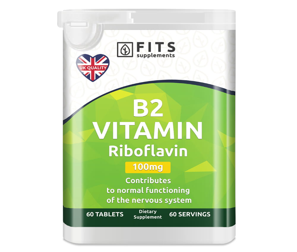 Vitamine B2 100mg (Riboflavine) 60 tabletten