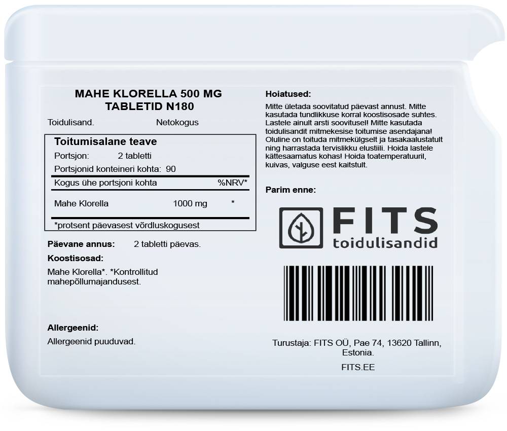 Chlorella BIO 500mg 180 tablets
