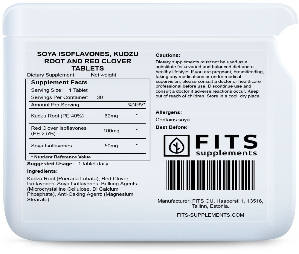 Soja Isoflavonen, Kudzu Wortel en Rode Klaver 30 tabletten