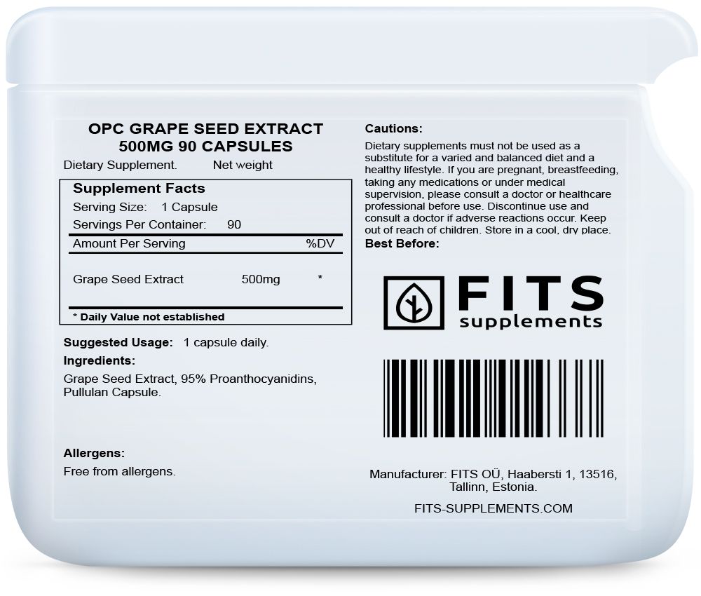 OPC Druivenpitextract 500mg 90 capsules