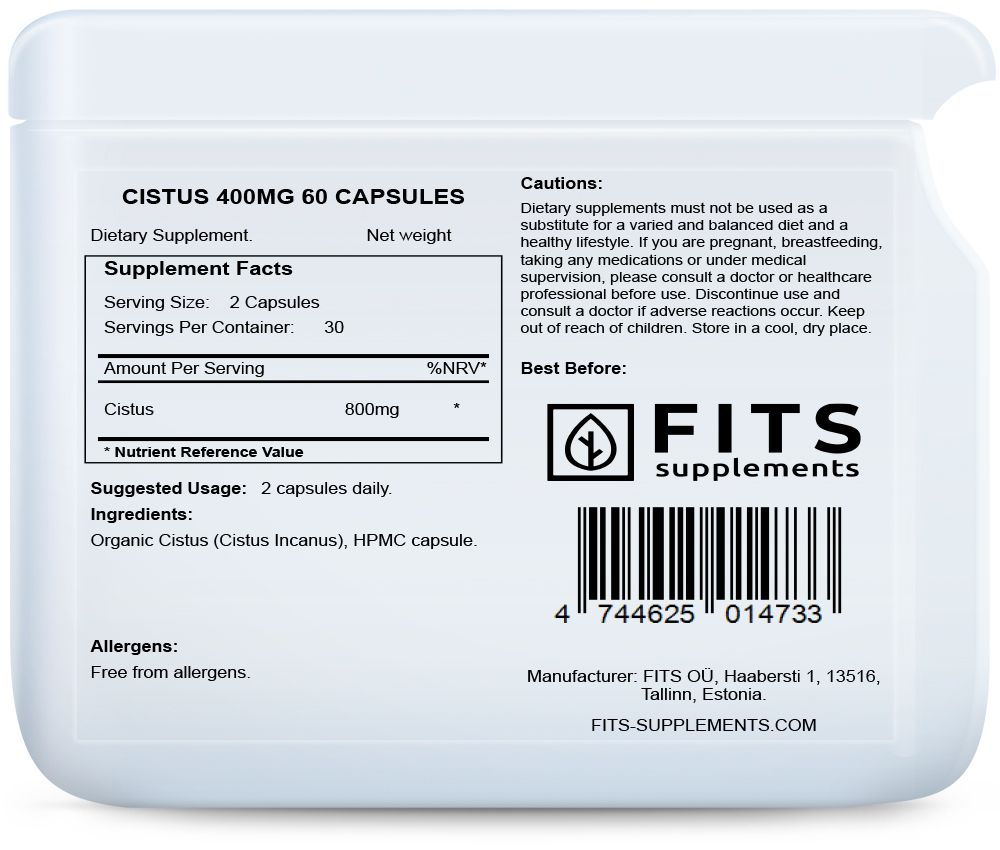 Cistus 400mg 60 capsules