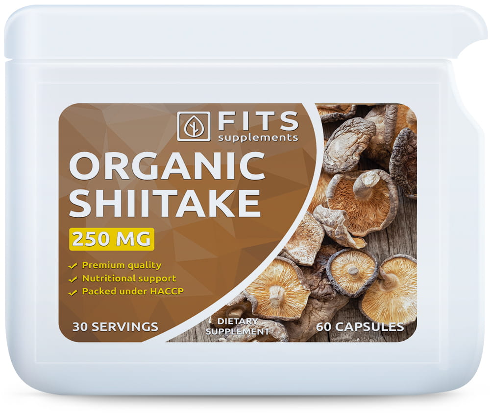 Organic Shiitake 250mg 60 capsules