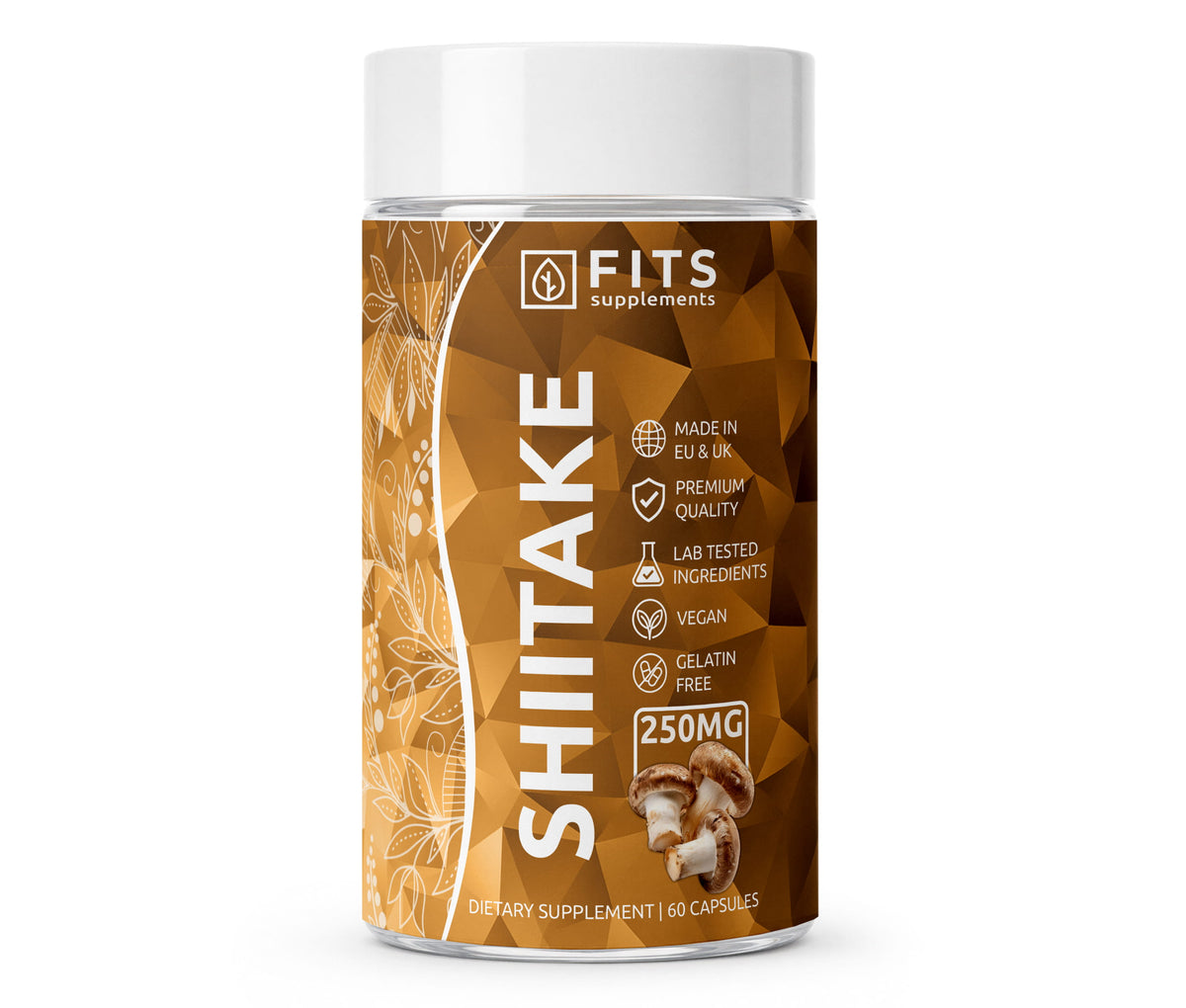 Biologische Shiitake 250mg 60 capsules