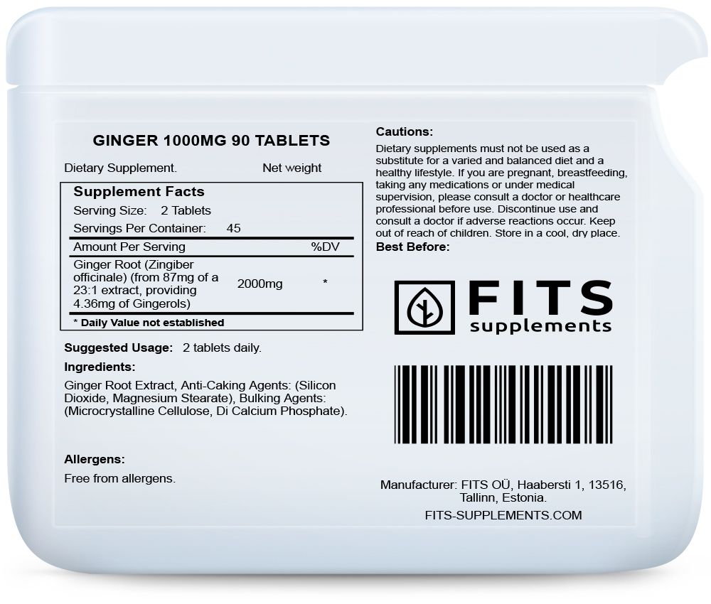 Gember 1000mg 90 tabletten