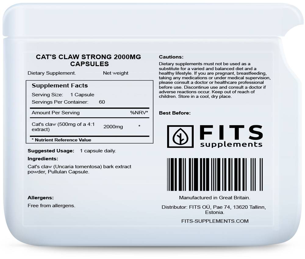 Cat's claw Strong 2000mg 60 capsules