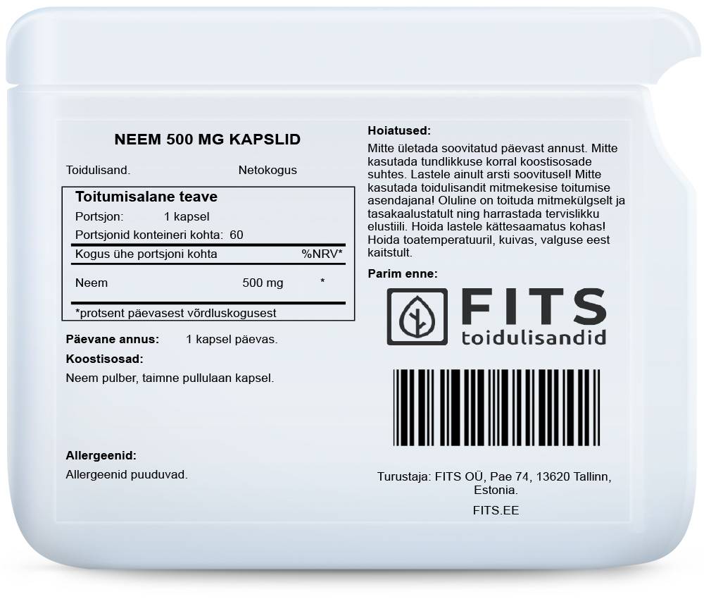 Neem 500mg 60 capsules