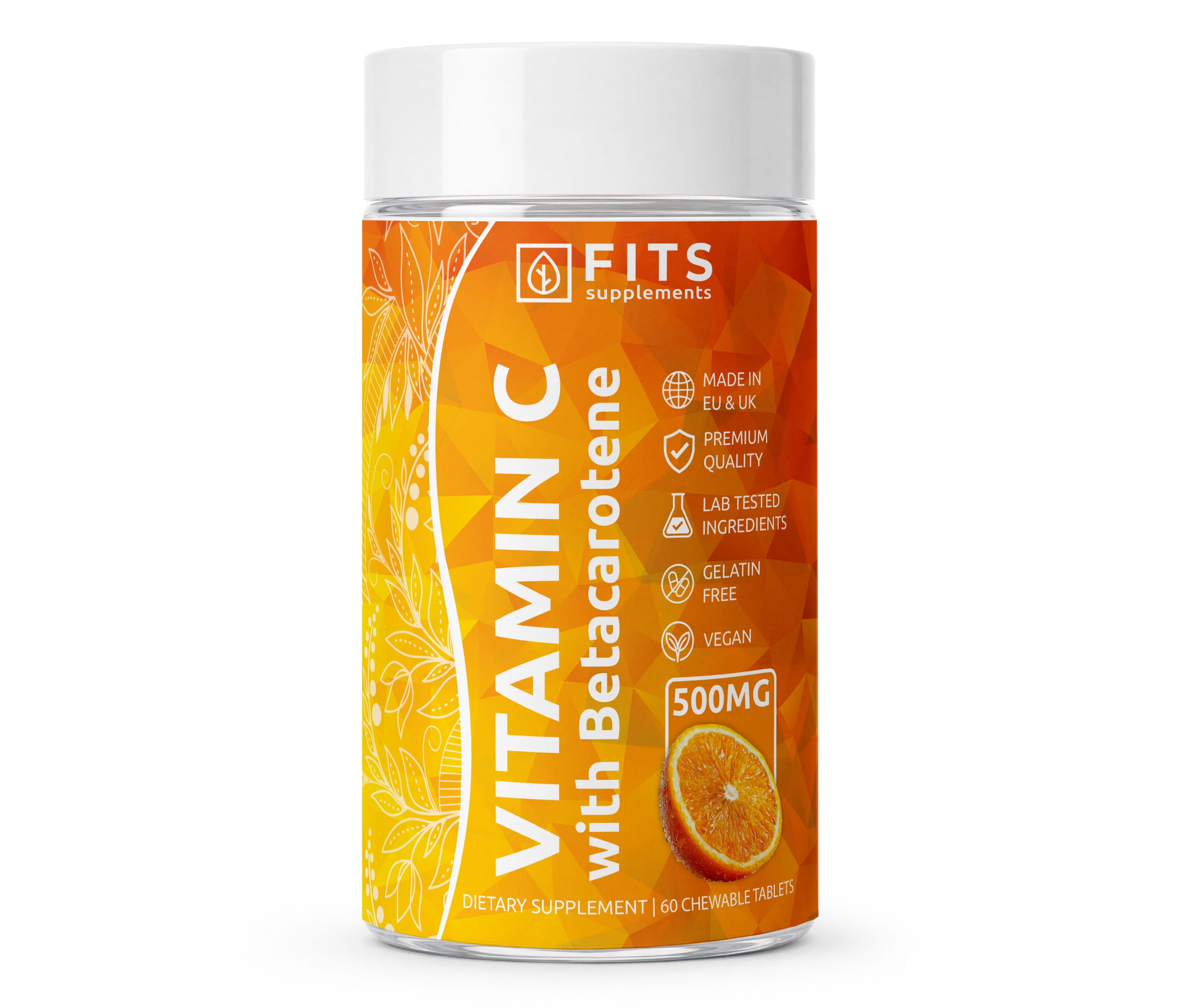 Vitamine C 500mg Sinaasappel met Betacaroteen kauwbaar 60 tabletten