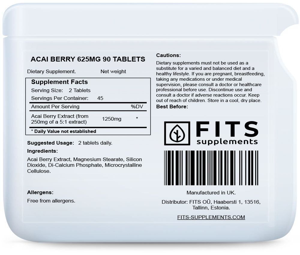 Acai Bes 625mg 90 tabletten