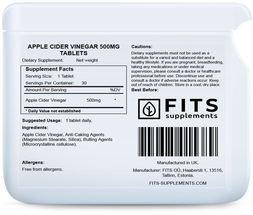 Appelciderazijn 500mg 30 tabletten