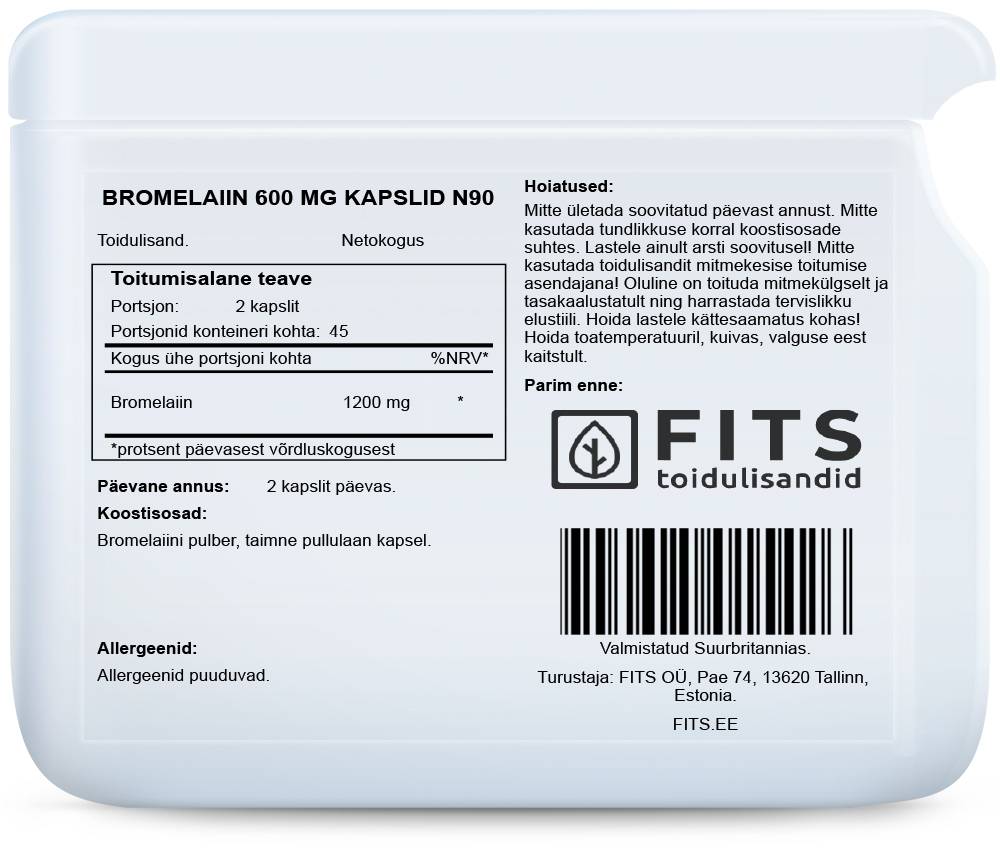 Bromelain 600mg 90 capsules