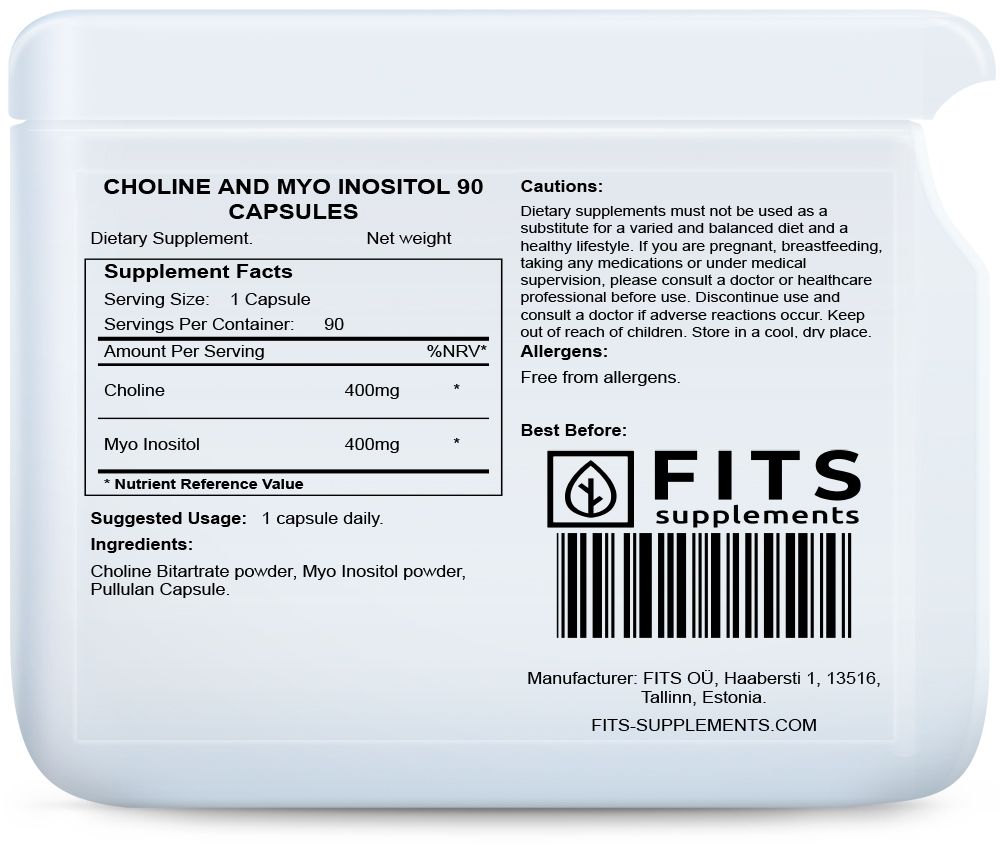 Choline en Myo Inositol 90 capsules