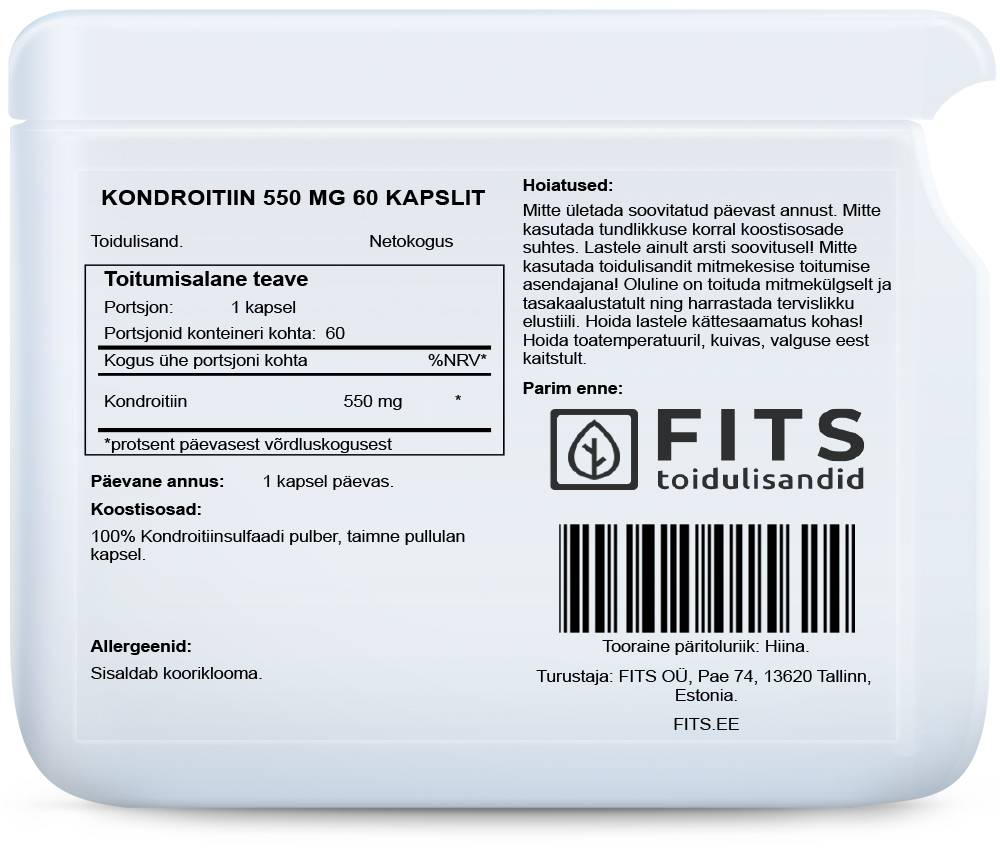 Chondroitin 550mg 60 capsules
