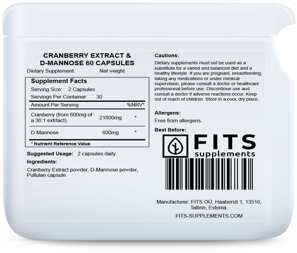 Cranberry-extract & D-mannose 60 capsules