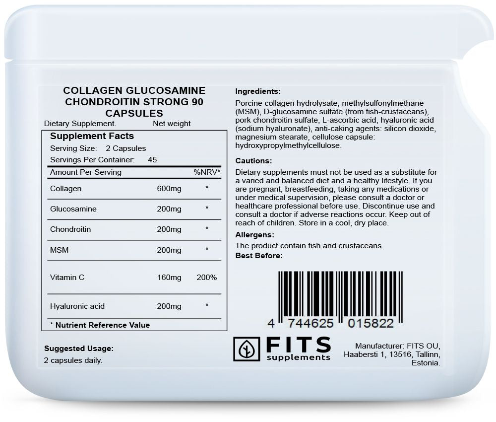 Collageen Glucosamine Chondroïtine Sterk 90 capsules