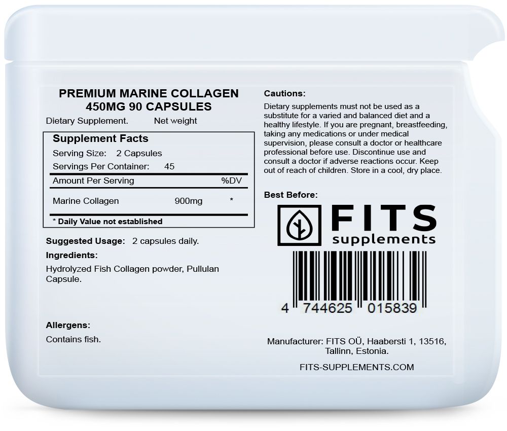 Premium Marine Collageen 450mg 90 capsules