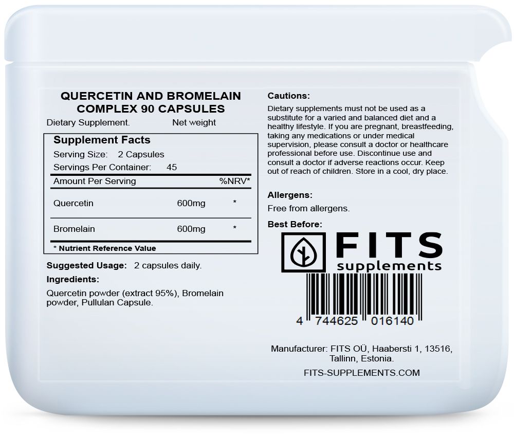 Quercetine en Bromelaïne Complex 90 capsules