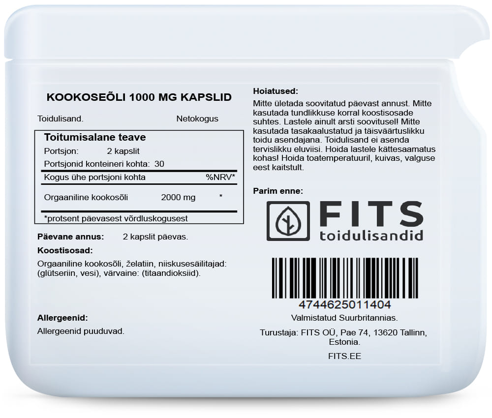 Coconut Oil 1000mg 60 softgels