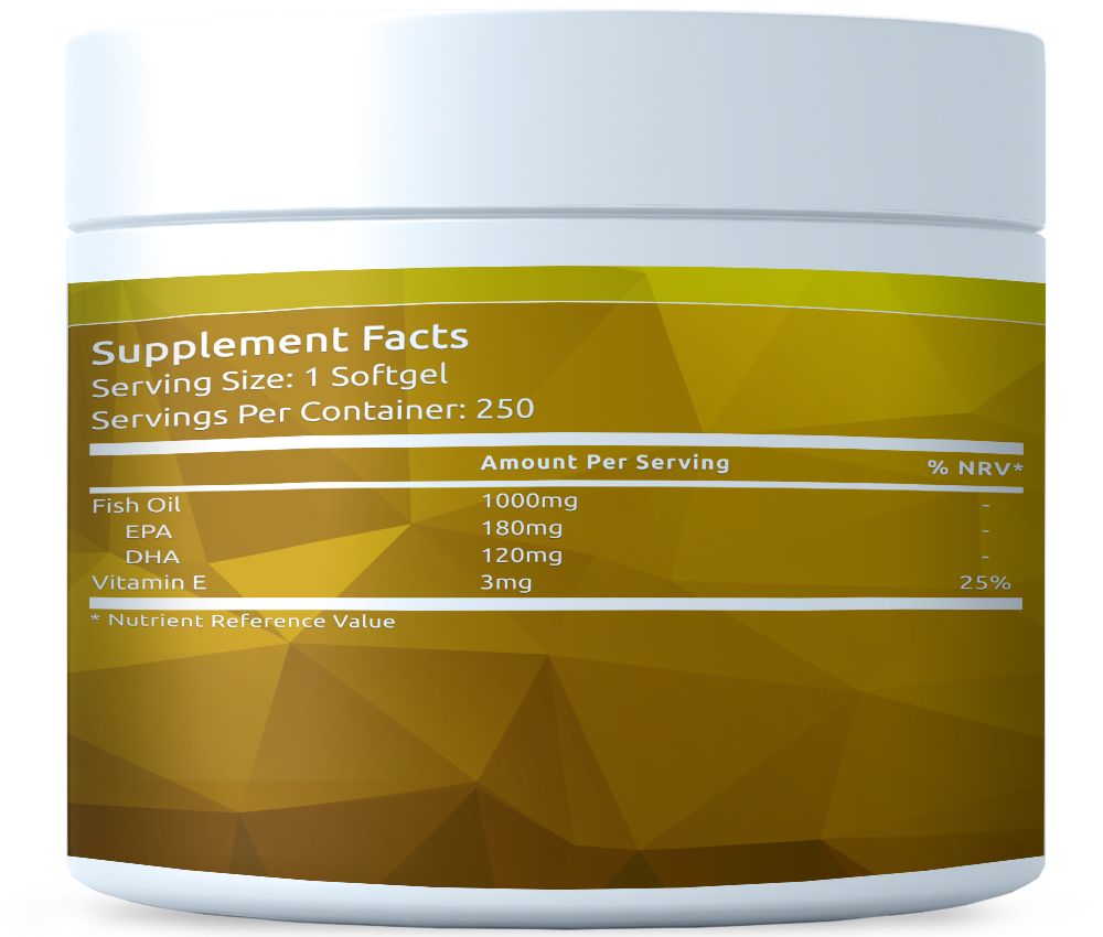Omega-3 Fish Oil 1000mg 250 softgels