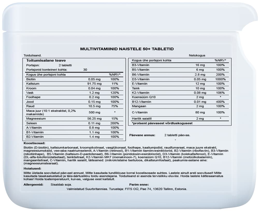 Multivitamin for Women Over 50 Years 60 tablets
