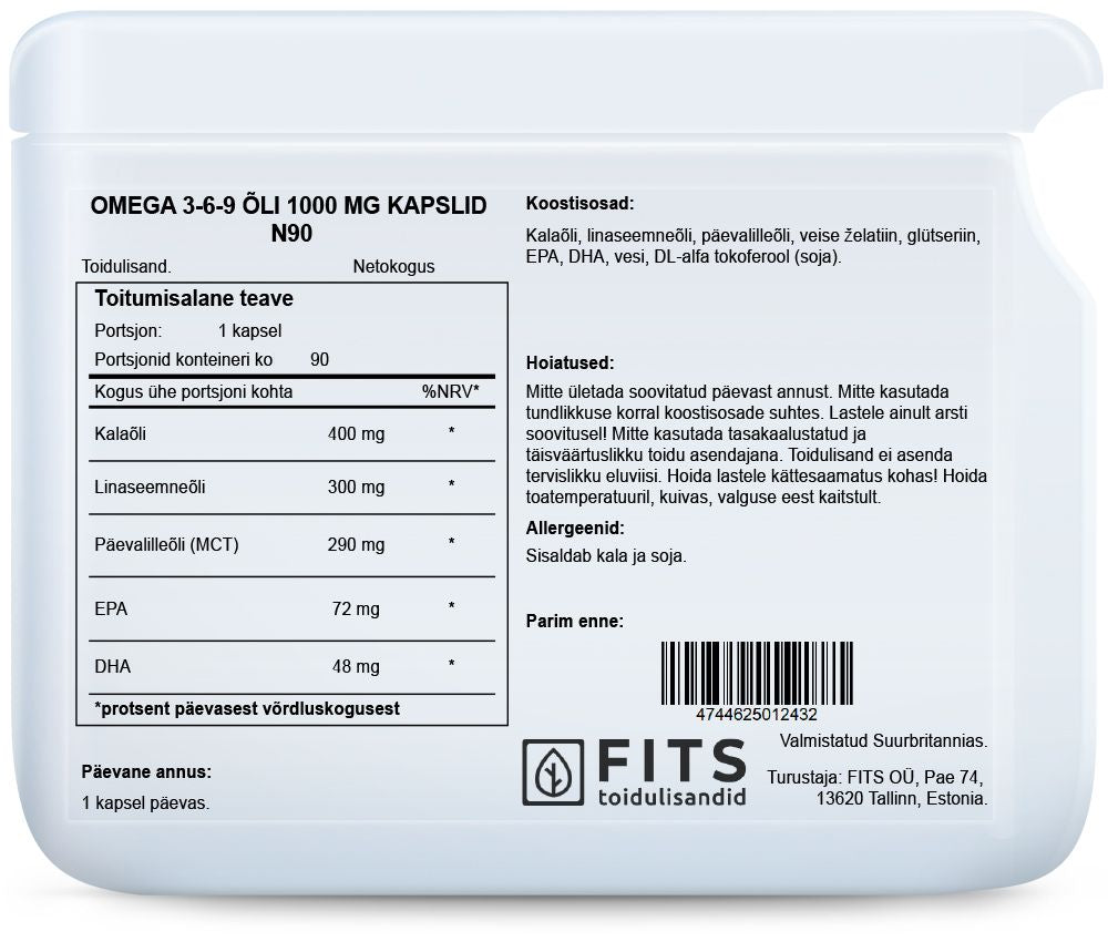 Omega 3-6-9 1000mg 90 softgels