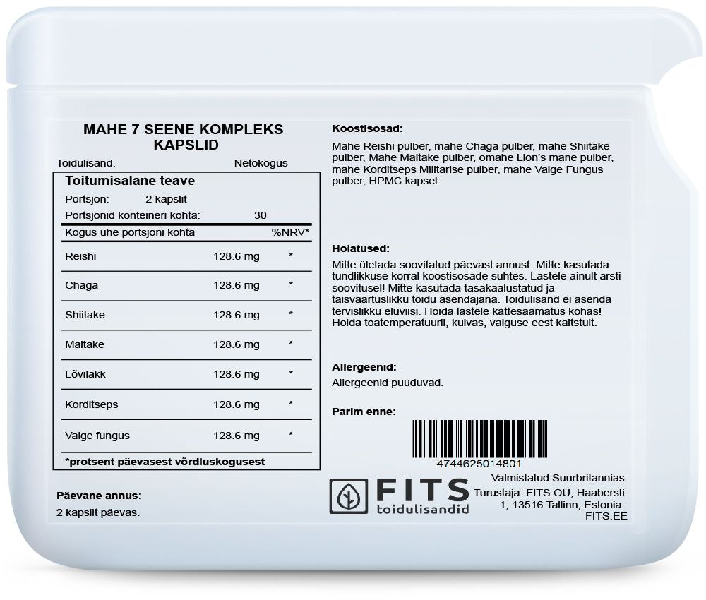 Organic Mushroom Complex 7 in 1 60 capsules