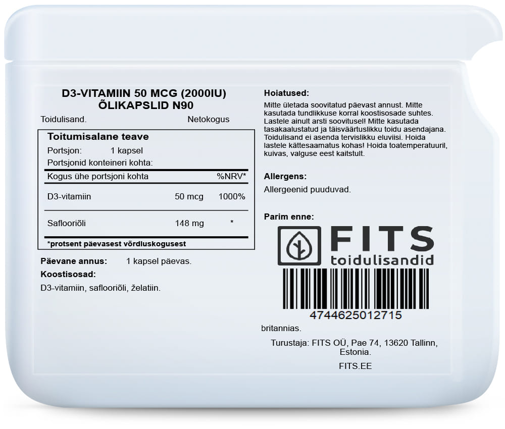 Vitamin D3 2000IU 90 softgels